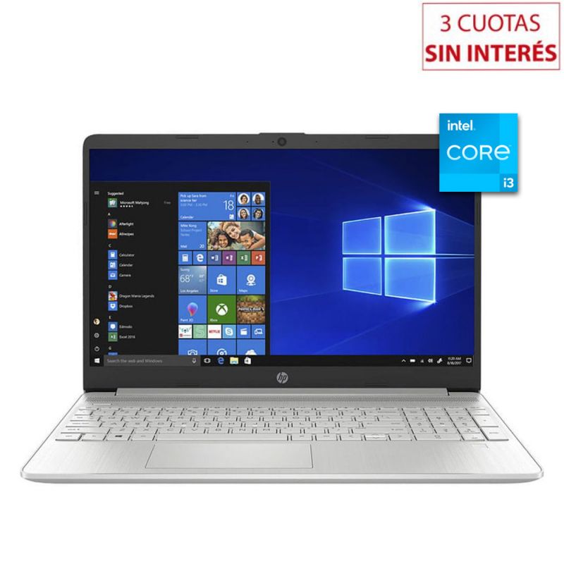Notebook 15.6" HP 15-DY2061LA Intel 8/256G Silver
