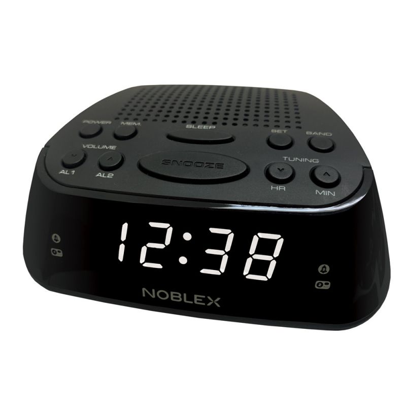 Reloj Despertador de Viaje de 9 x 4,5 cm en Negro o Transparente Alex bog