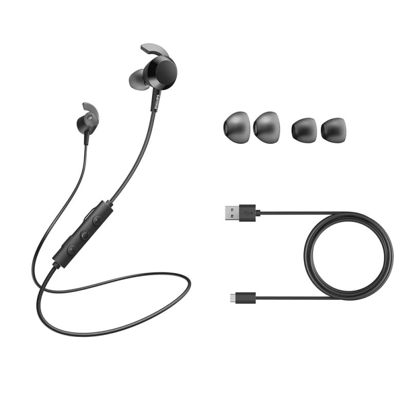 Auriculares Intrauditivos Philips TAE4205BK 00 Bluetooth Negro