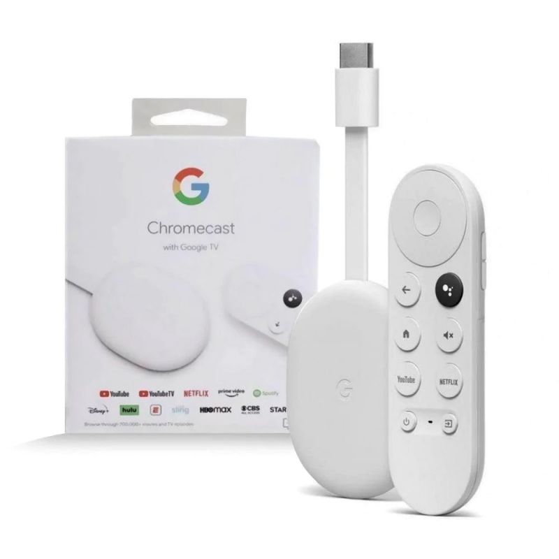 Convertidor Smart TV 4K Google Chromecast 4 GA01919-US 2/8GB C