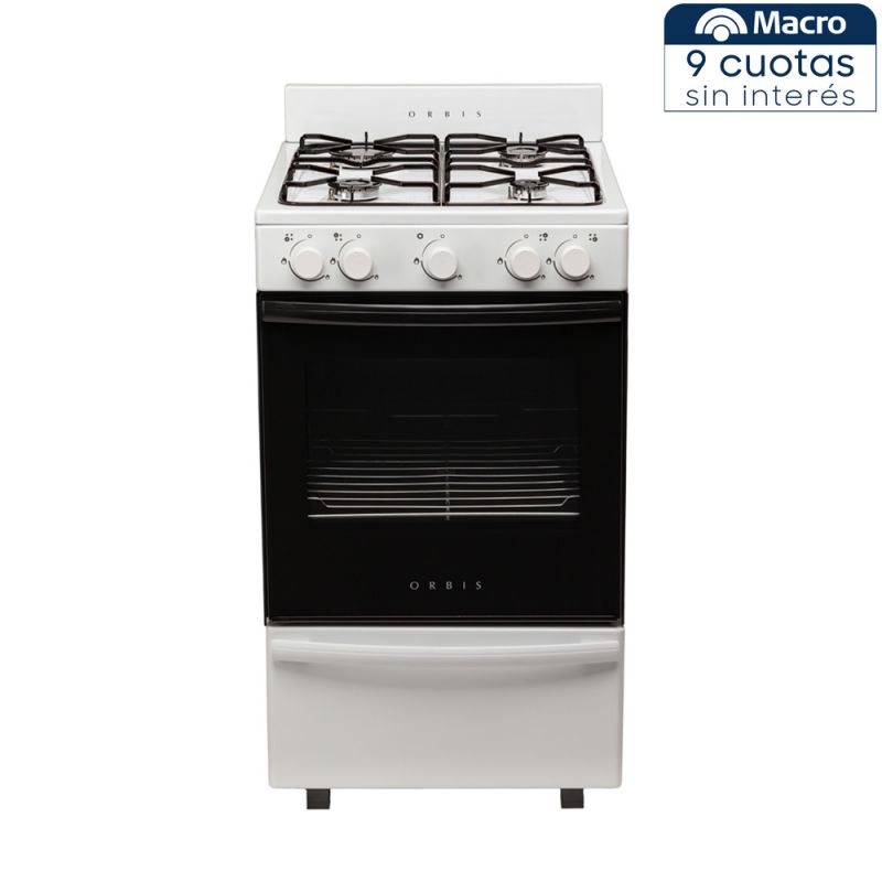 Cocina a Gas 50CM 4H Orbis 538BC4M Blanco