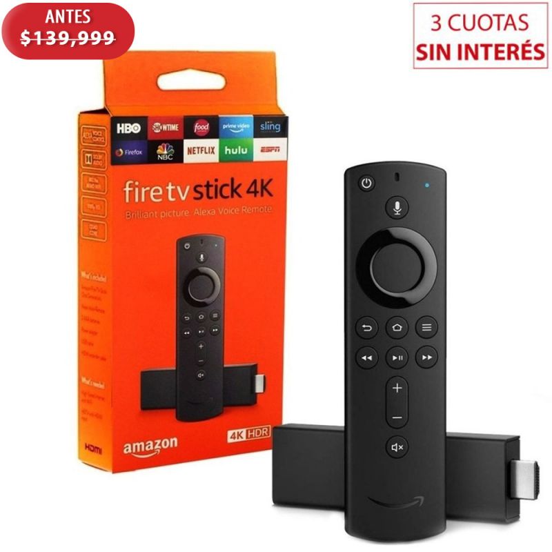 Reproductor Streaming Amazon Fire TV Stick 4K B079QHML21 Negro