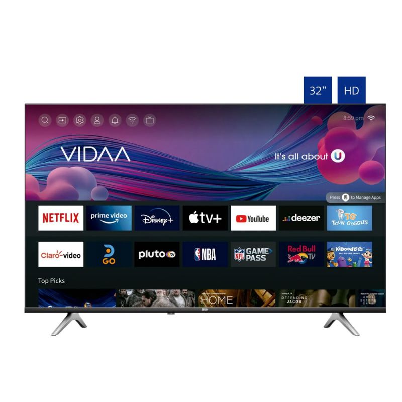 Smart TV 32" BGH HD B3223H5 VIDAA Negro