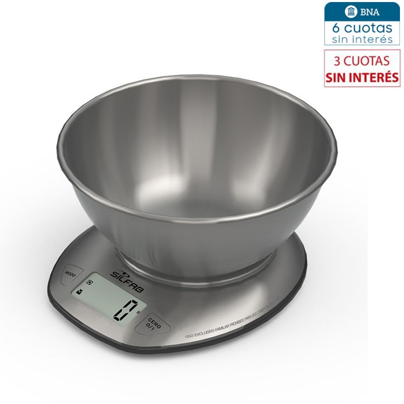 Balanza de Cocina Digital Silfab BC304 Inox