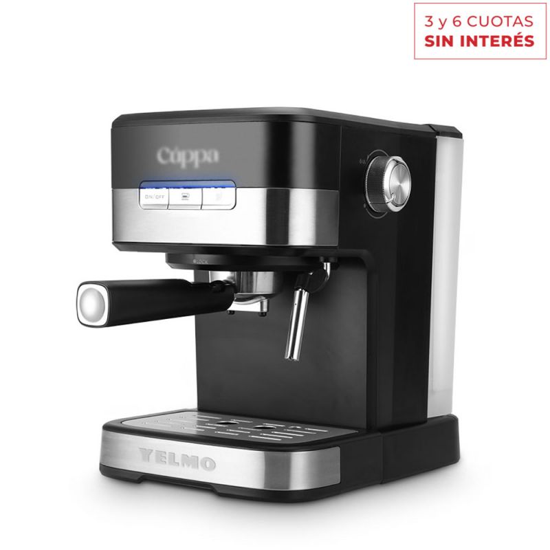 Cafetera Espresso Yelmo CE-5110 19Bar C/Espumador Negro con Inox