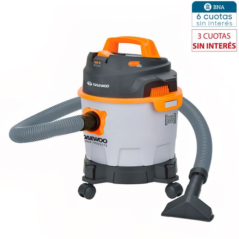 Aspiradora Húmedo y Seco Daewoo DAVC 90-10L Gris con Naranja