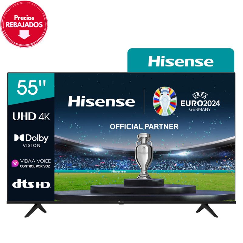 Smart TV 55 Hisense UHD 4K 55A64H Negro