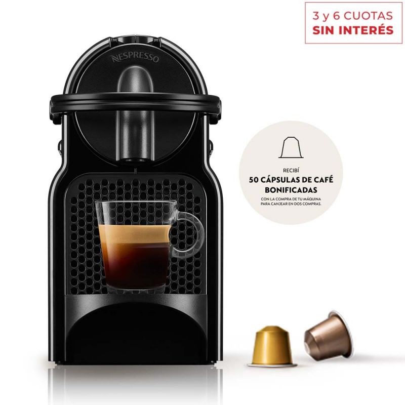 Cafetera Nespresso Inissia Black D40-AR-BK-NE4