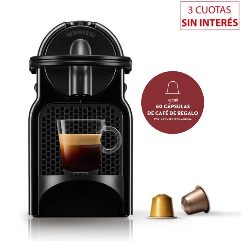 Cafetera Nespresso Inissia Black D40-AR-BK-NE4