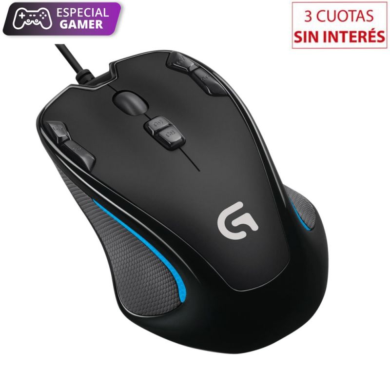 Mouse Óptico Gamer Logitech G300S / 4344 Negro con Azul
