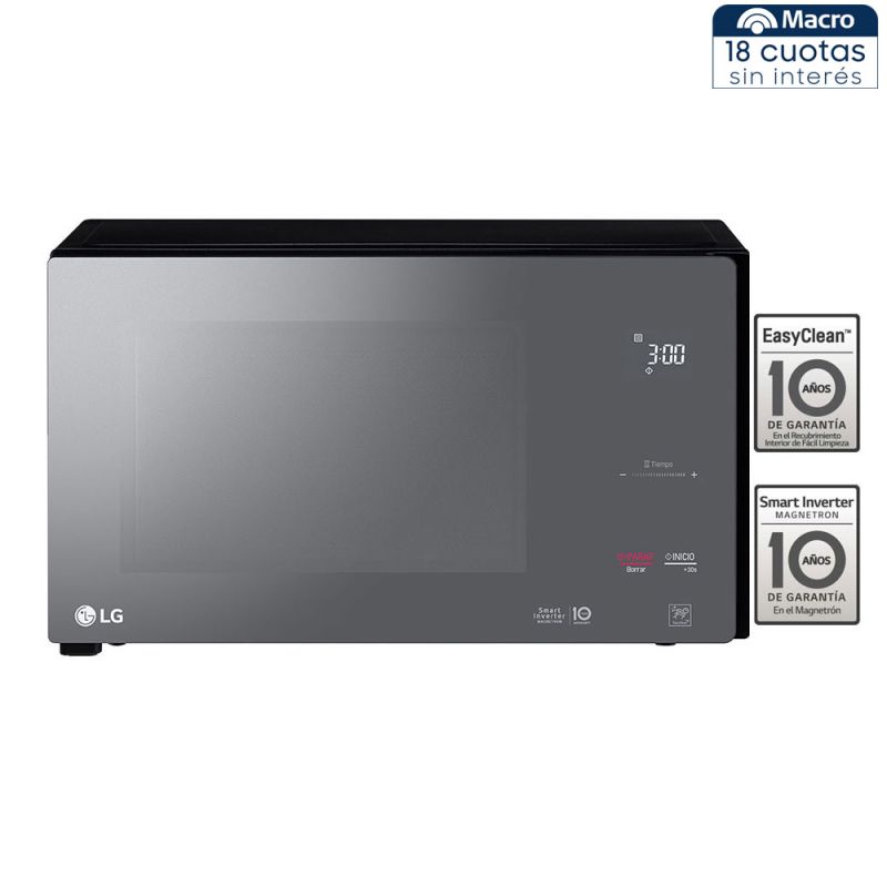 Microondas 42Lts LG MH8298DIR Digital C/Grill Inverter Negro