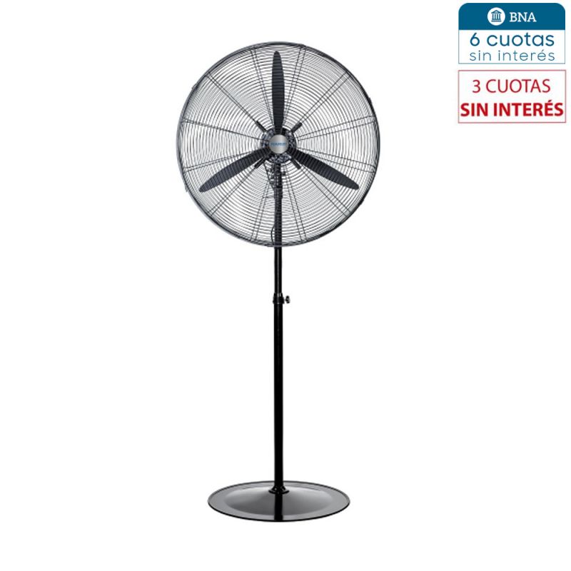 Ventilador de Pie - Pared 26" Peabody PE-VI260M Industrial Negro
