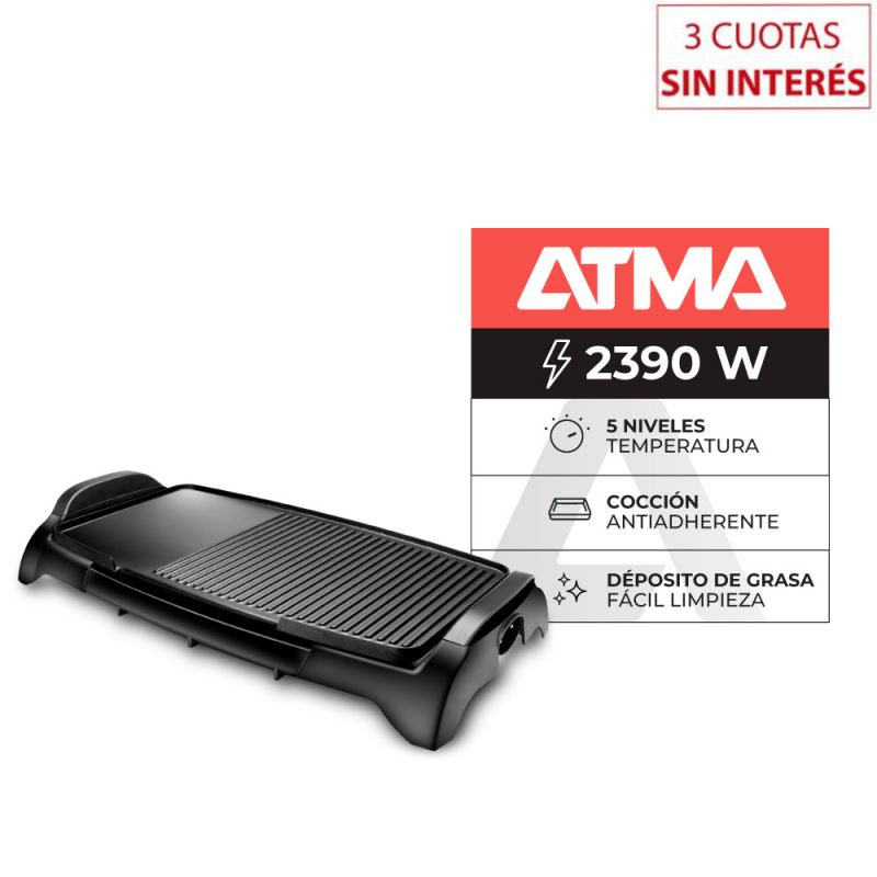 Parrilla Eléctrica Atma PG4730/31E Negro