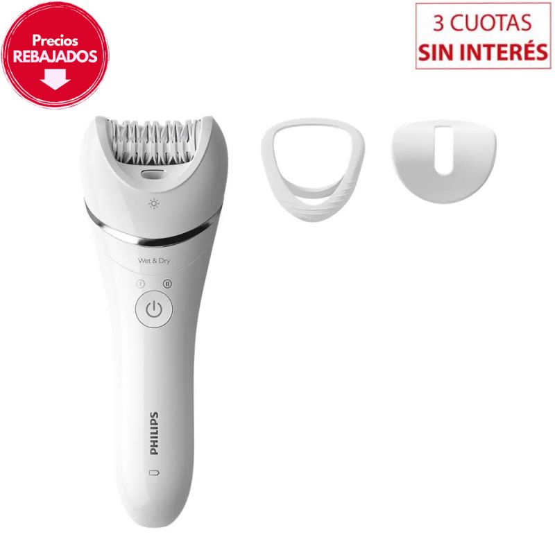 Depiladora Philips BRE700/00 Wet & Dry + 2 Accesorios Blanco