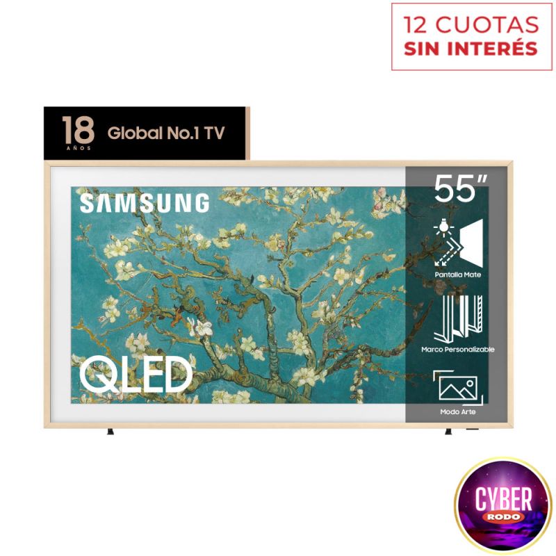 Smart TV 55" Samsung The Frame QLED 4K UHD QN55LS03BAGCZBT Beige