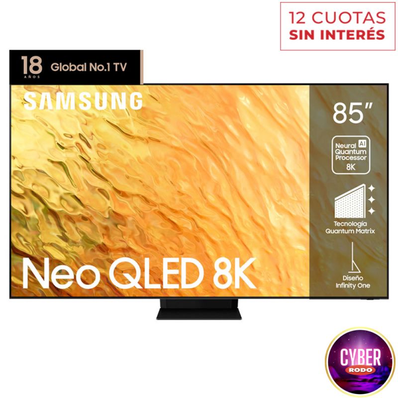 Smart TV 85" Samsung Neo QLED 8K QN85QN800BGCZB Negro