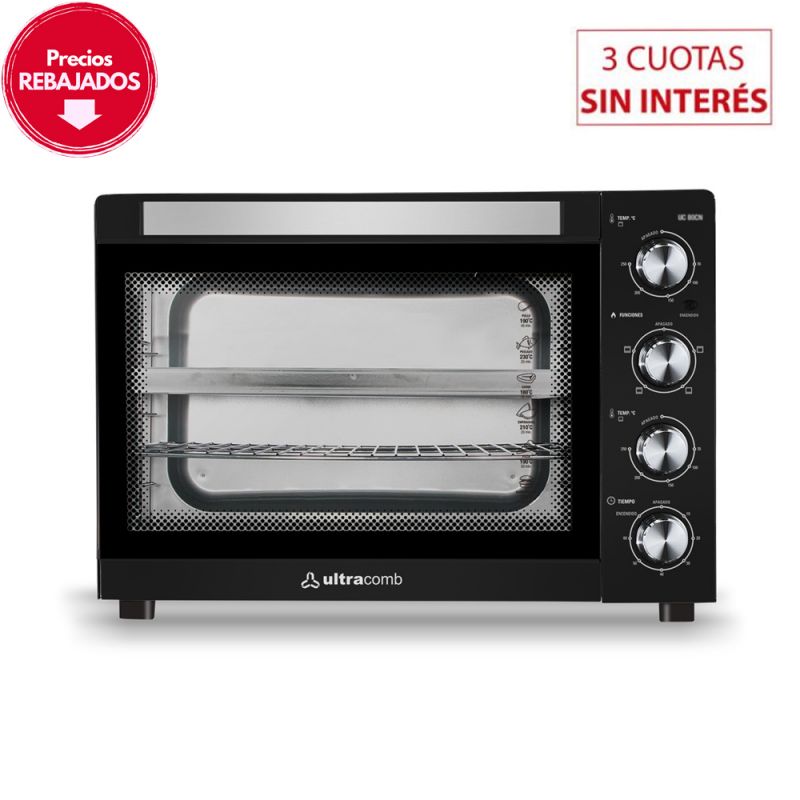 Horno Eléctrico 80Lts Ultracomb UC-80CN Grill + Convección Rojo