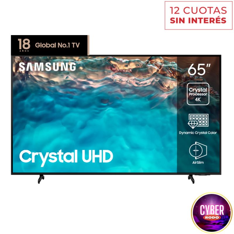 Smart TV 65" Samsung 4K UHD Crystal UN65BU8000GCZB Negro