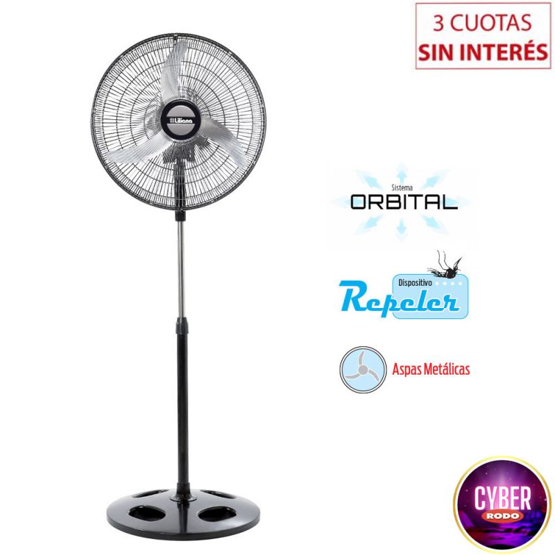 Ventilador de Pie 20" Liliana VPM2016 Aspas Metalicas C/Repeler