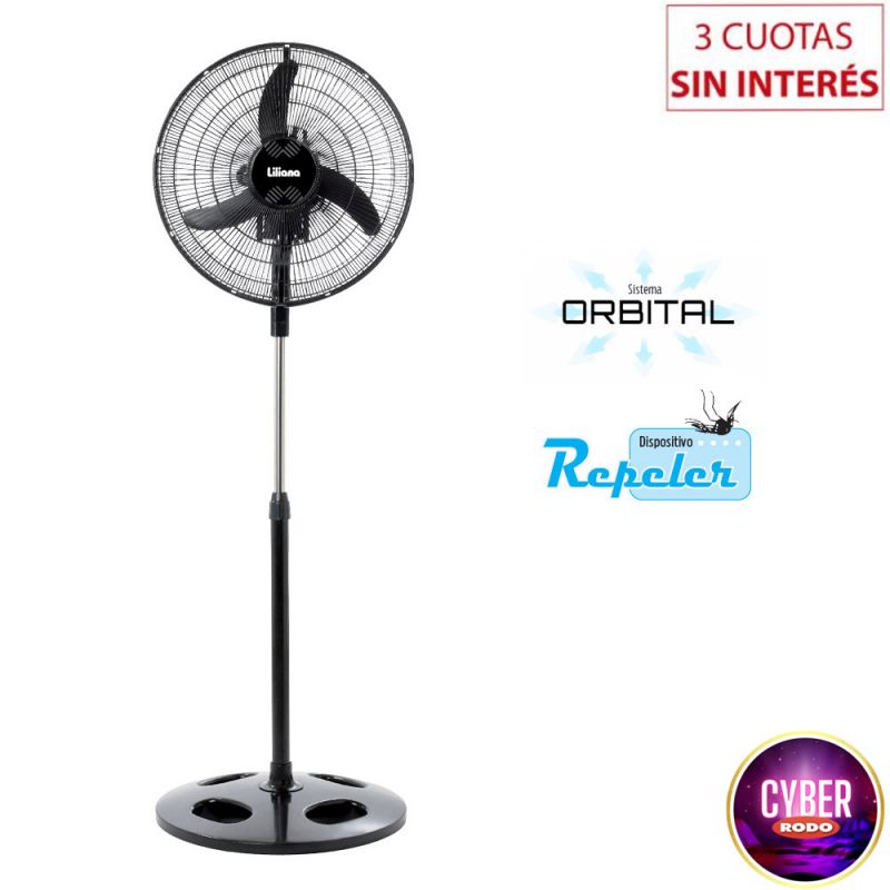 Ventilador de Pie 18" Liliana Orbital VPRN18 Negro