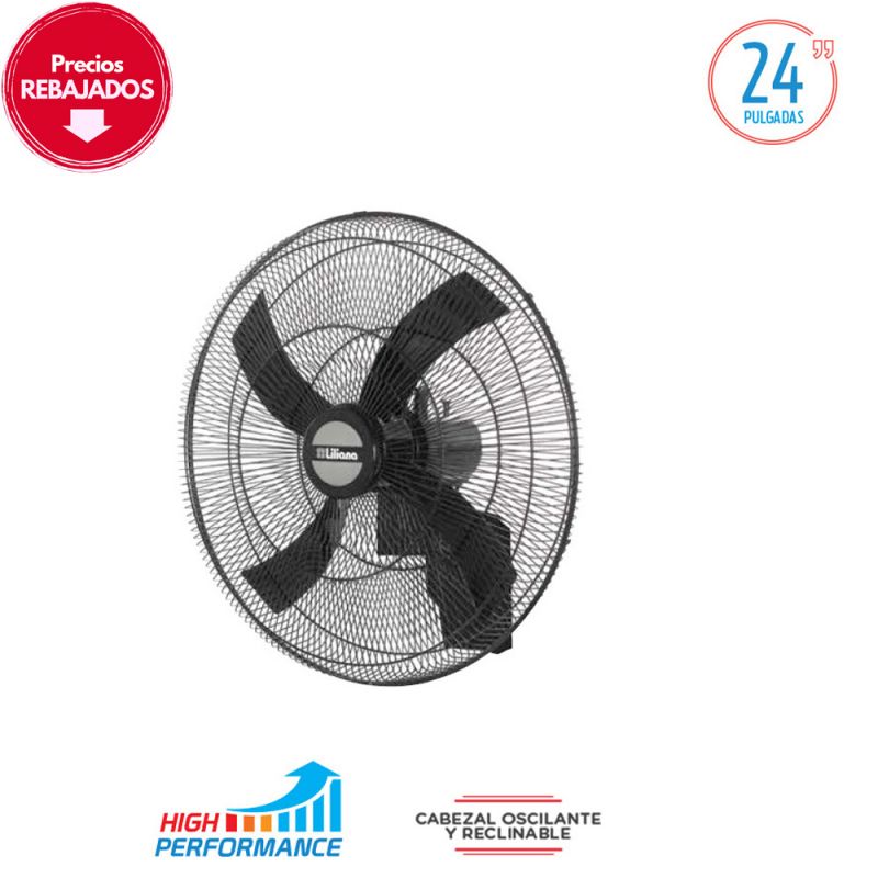 Ventilador de Pared 24" Liliana VW2416 Negro